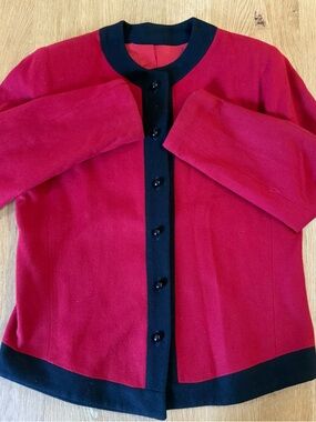 Vintage Red and Black Women's Jacket